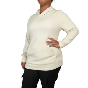 Womens Waffle Knit Thermal Pullover Hoodie (S-3XL) view 4
