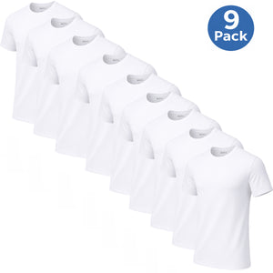 Men's Multi-Pack Classic Short Sleeve Crew Neck 100% Cotton Undershirts (Sizes, S to 3XL) view 4