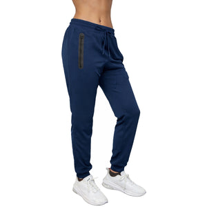 Women's Loose Fit Performance Tech Joggers Sweatpants With Heat Seal Zipper Side Pockets (Sizes: S-2XL) view 5
