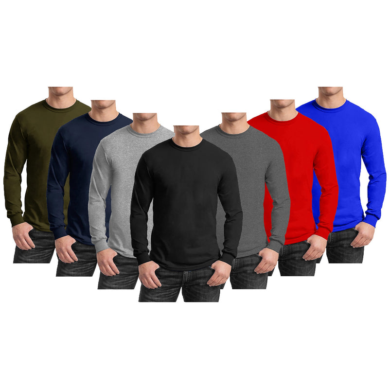 Men's Long Sleeve Crew Neck Tee (S-2XL)