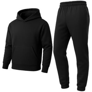 Men’s Heavyweight Soft Fleece Cotton Blend Pullover Hoodie & Sweatpants Jogging Set (S-2XL) view 2