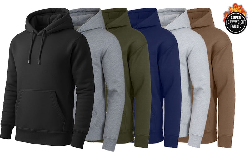 Men's Super Heavyweight Fleece-Lined Pullover Hoodie (Sizes, S to 3XL)