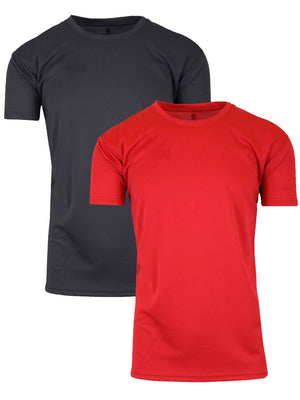 2-Pack Men's Short Sleeve Moisture-Wicking Quick Dry Performance Crew Neck Tee (S-2XL) view 5