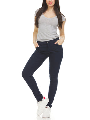 Women's Super Stretchy Skinny 5-Pocket Uniform Soft Chino Pants view 6