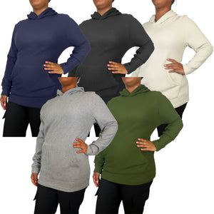 Womens Waffle Knit Thermal Pullover Hoodie (S-3XL) view 1