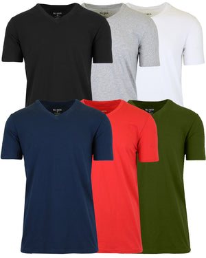 Men's Short Sleeve V-Neck Cotton - Stretch Tees view 1