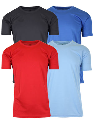 4-Pack Men's Short Sleeve Moisture-Wicking Quick Dry Performance Crew Neck Tee (S-2XL) view 6