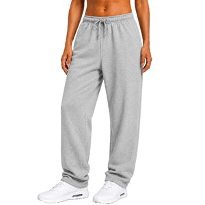 Women’s Fleece Lined Sweatpants Open Leg with Pockets – Athletic & Lounge Wear (S–3XL) view 5