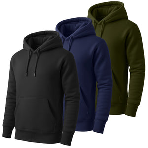 3-Pack Men's Fleece-Lined Pullover Hoodie (Sizes, S-5XL) view 3