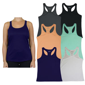 Womens Moisture Wicking Racerback Tanks view 1