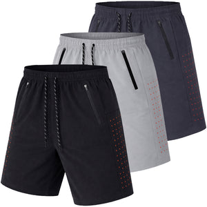 Men's 3-Pack Performance Training Shorts With Zipper Pockets (Sizes, S to 2XL) view 5