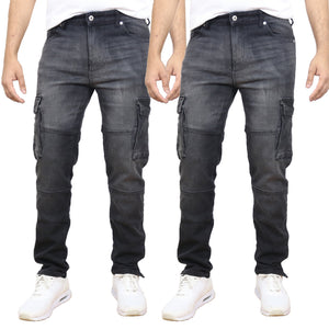 2-Pack Men's Modern Fit Stretch Cargo Pocket Flex Jeans view 6