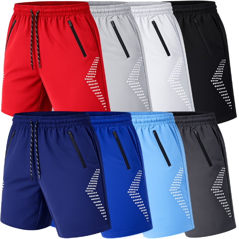 Men's Performance Training Shorts With Zipper Pockets (Sizes: S to 2XL)