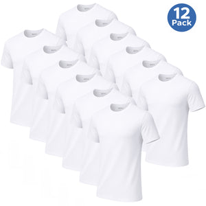 Men's Multi-Pack Classic Short Sleeve Crew Neck 100% Cotton Undershirts (Sizes, S to 3XL) view 5