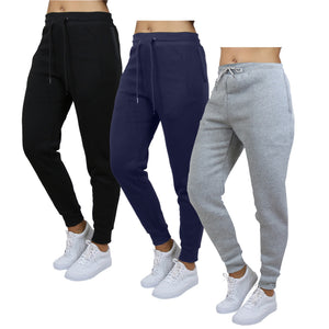 3-Pack Women's Loose Fit Fleece Jogger Sweatpants (S-3XL) view 3