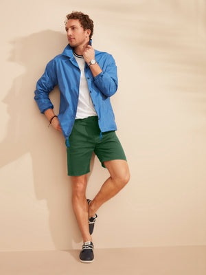 Men's 5-Pocket Flat-Front Stretch Twill Chino Shorts (Size 30-42) view 4