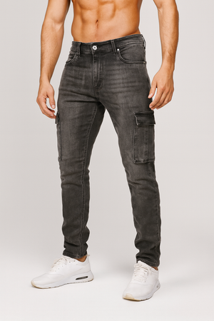 Men's Modern Fit Stretch Cargo Pocket Flex Jeans view 1