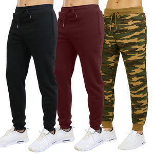 3-Pack Mens Slim Fit Fleece Jogger Sweatpants (S-2XL) view 4