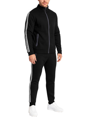 Men’s Tech Fleece Tracksuit Set Full Zip Hoodie and Jogger Pants 2 Piece Outfit (S-3XL) view 4