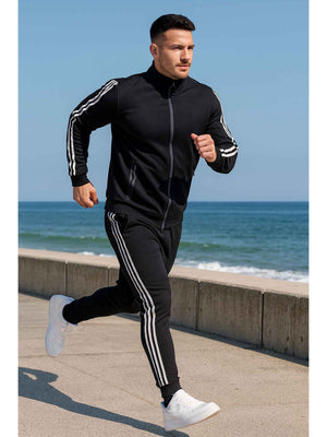 Men’s Tech Fleece Tracksuit Set Full Zip Hoodie and Jogger Pants 2 Piece Outfit (S-3XL) view 2