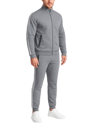 Men’s Tech Fleece Tracksuit Set Full Zip Hoodie and Jogger Pants 2 Piece Outfit (S-3XL) view 6