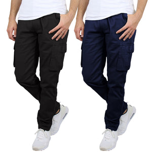 2-Pack Men's Flex-Stretch Cotton Cargo Pants – Comfortable, Durable & Versatile (31-Inch Inseam) view 6