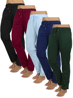 Women's 5-Pack Loose Fit Classic Lounge Pants (Sizes, S-3XL) view 3