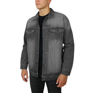 Men’s Regular Fit Denim Jacket with Pockets & Adjustable Hem (S-2XL) view 2