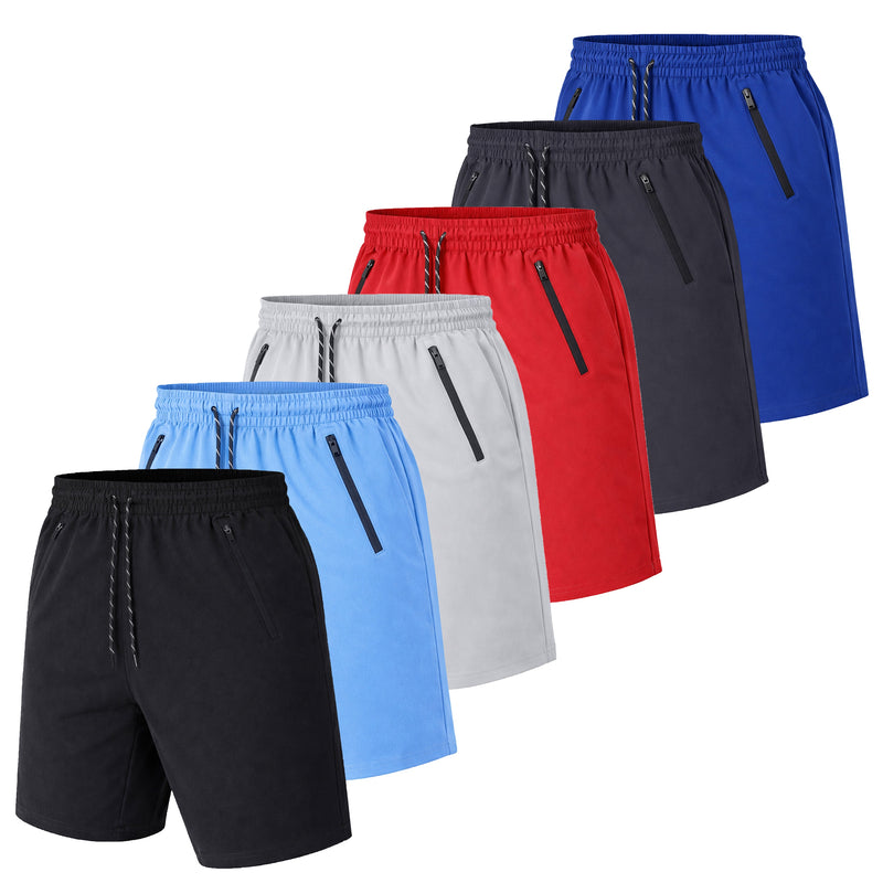 Men's Performance Training Shorts With Zipper Pockets (Sizes, S to 2XL)