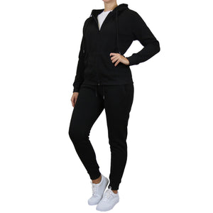 Women's Fleece-Lined Full-Zip Hoodie & Jogger 2-Piece Set view 2