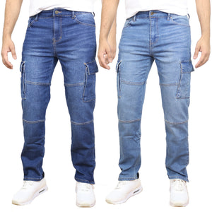 2-Pack Men's Modern Fit Stretch Cargo Pocket Flex Jeans view 4