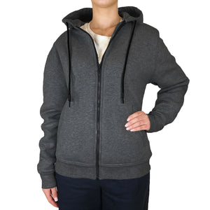 Women’s Fleece-Lined Zip-Up Hoodies – Warm Cotton Blend, Modern Fit Sweatshirts view 3