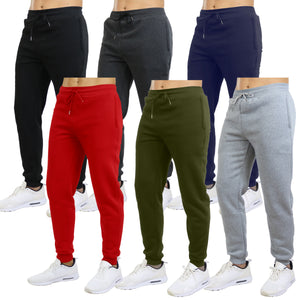 3-Pack Mens Slim Fit Fleece Jogger Sweatpants (S-2XL) view 1