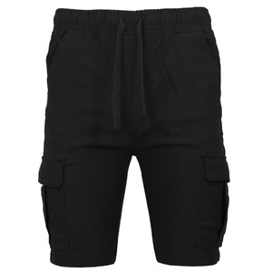 Men’s Flex Cargo Shorts with Elastic Waistband and Drawstring – Comfortable Fit with 6 Pockets and Stretch Fabric (S-2XL) view 4