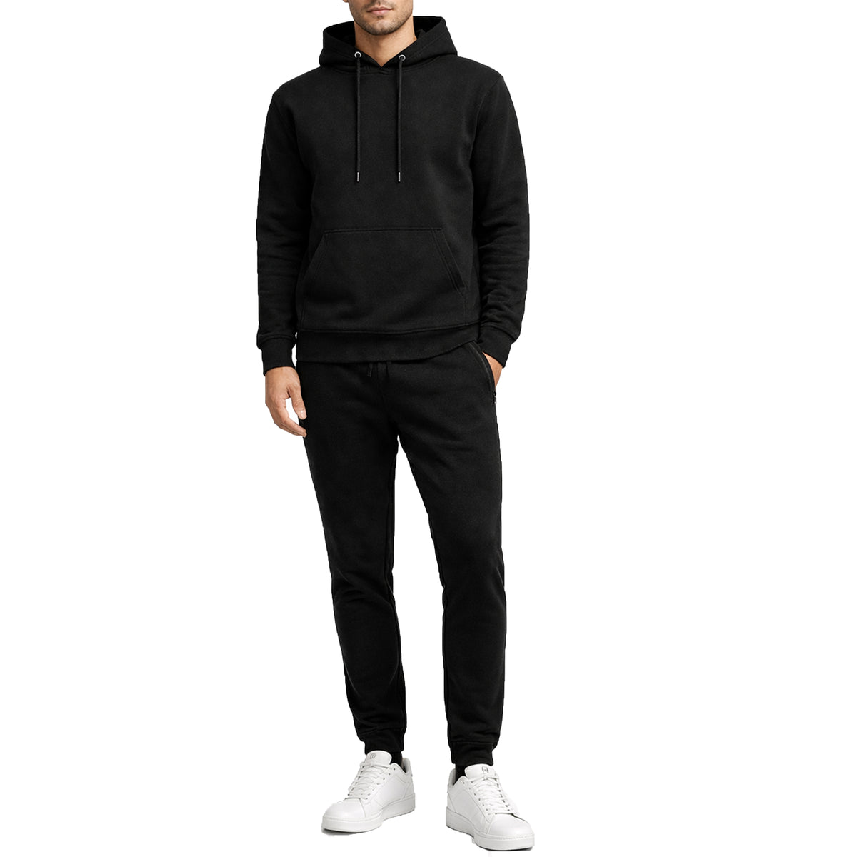Men’s Soft Fleece Cotton Blend Pullover Hoodie & Sweatpants Jogging Set