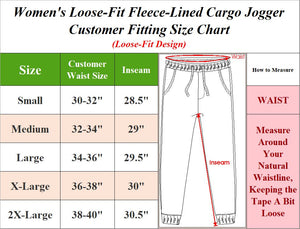 3-Pack Women's Loose Fit Fleece Jogger Sweatpants with Velcro Cargo Pockets (S-2XL) view 2