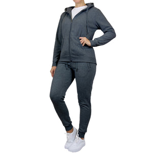 Women's Fleece-Lined Full-Zip Hoodie & Jogger 2-Piece Set view 4