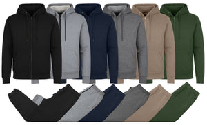 Men's 2-Piece Fleece-Lined Full Zip Hoodie & Jogger Set view 1