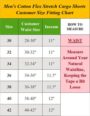 Men's Cotton Flex Stretch Cargo Shorts w/o Belt (Sizes: 30 - 42) view 6