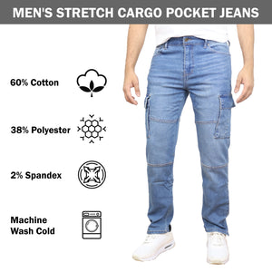 3-Pack Men's Modern Fit Stretch Cargo Pocket Flex Jeans view 2