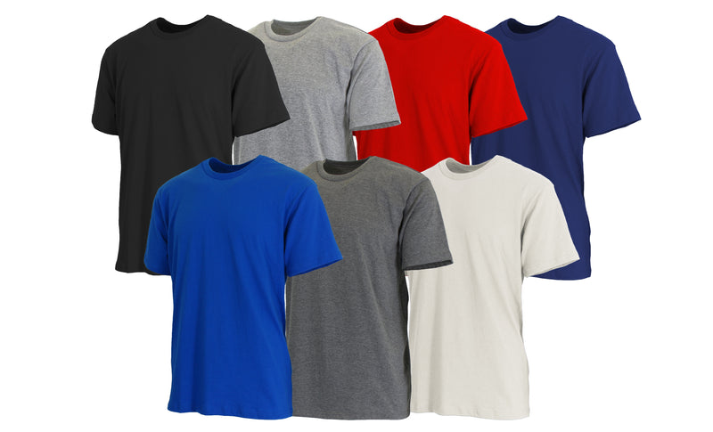 Men's Short Sleeve Crew Neck  Cotton Blend Classic Tee (S-3XL)