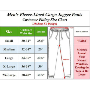 3-Pack Men's Slim Fit Fleece Jogger Sweatpants with Velcro Cargo Pockets (S-2XL) view 2