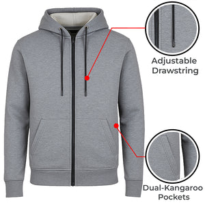 3-Pack Men’s Fleece-Lined Full-Zip Hoodie (S-3XL) view 4