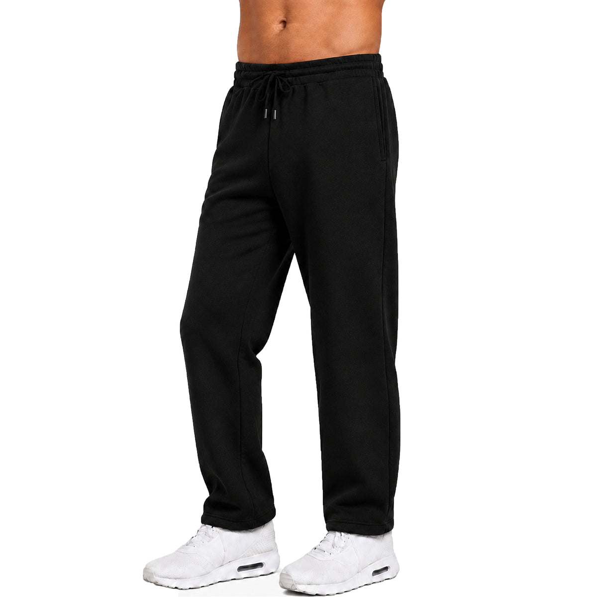 Men's Classic Heavyweight Fleece Sweatpants with Open Bottom (S-3XL)