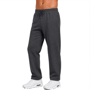 Men's Classic Heavyweight Fleece Sweatpants with Open Bottom (S-3XL) view 1