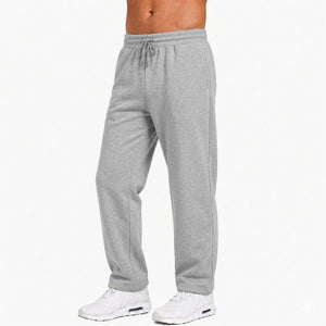 Men's Classic Heavyweight Fleece Sweatpants with Open Bottom (S-3XL) view 5