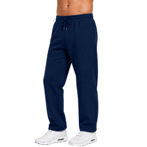 Men's Classic Heavyweight Fleece Sweatpants with Open Bottom (S-3XL) view 6