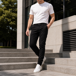 Men's Flat Front Stretch Chino Pants (Sizes- 30 to 44) New view 1