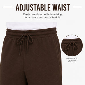 3-Pack Men's Heavyweight Fleece Sweatpants with Open Bottom view 4