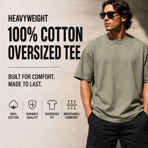 5-Pack Men's Oversized Heavyweight Cotton Crew Neck Short Sleeve Tshirts Loose Fit Tops (S-3XL) view 3